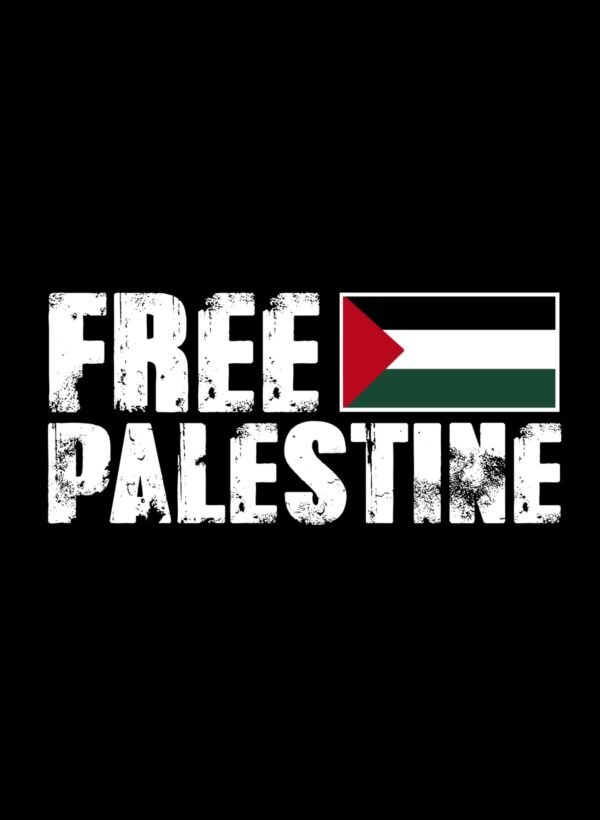 Free Palestine : Half Sleeve Black Polo T-shirt | The Ghazi Store
